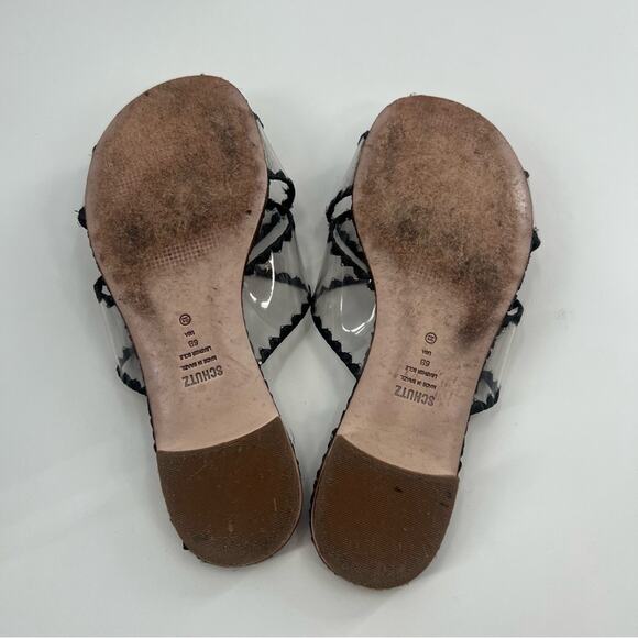 Schutz Aya Slide Sandals black sz 6 Anthropologie - Picture 5 of 6